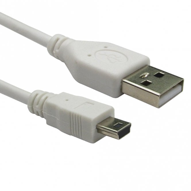 USB2.0 Type A (M) to Mini B (M) Cable - White